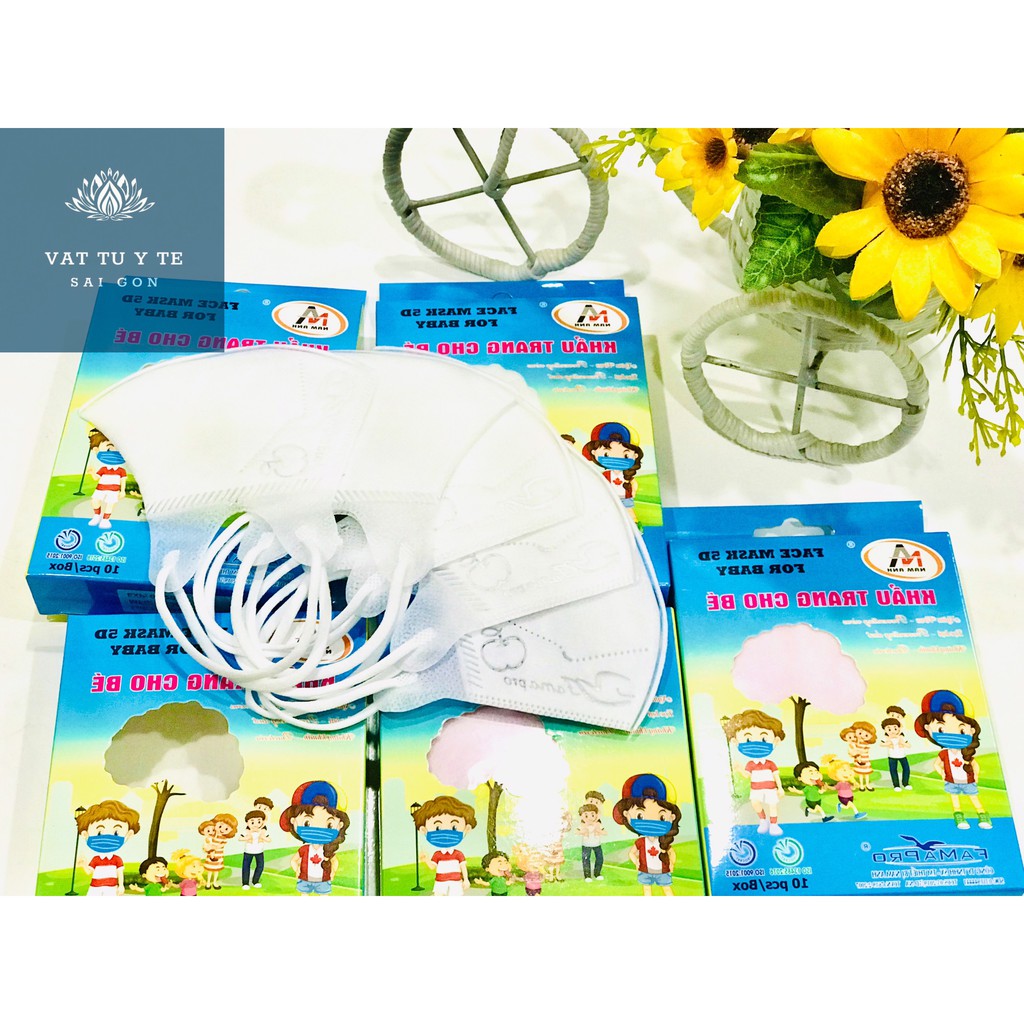 Hộp 10 Cái Khẩu Trang Y Tế Em Bé Famapro Nam Anh Chính Hãng.