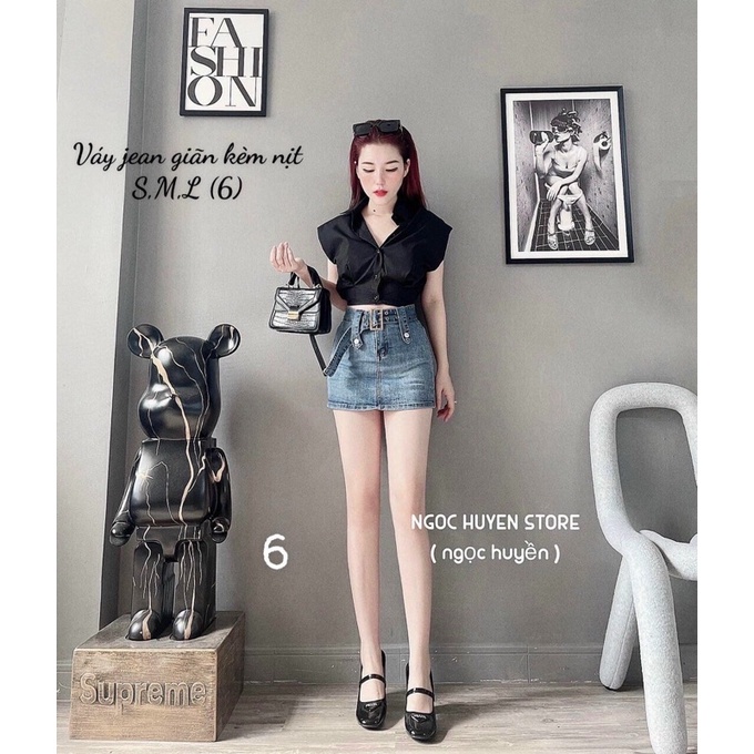 CHÂN VÁY JEANS NGẮN