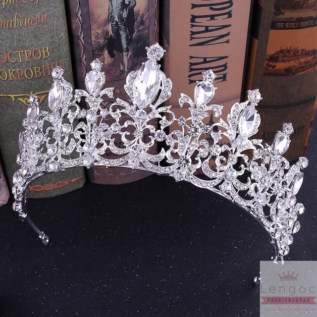Vương miện cô dâu đính đá dễ thương lkj