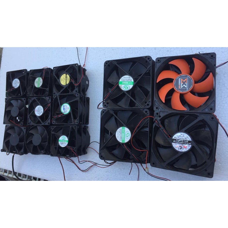 Fan Quạt 8Cm Tản nhiệt Máy tính 8x8x2Cm 2 Mặt Vuông