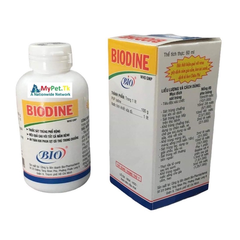 Bio dine sát trùng nhà ở, khu vực chăn nuôi 60ml