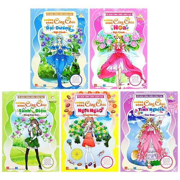 Sách - Bộ Sách Tô Màu Công Chúa Sáng Tạo (Bộ 5 Tập)