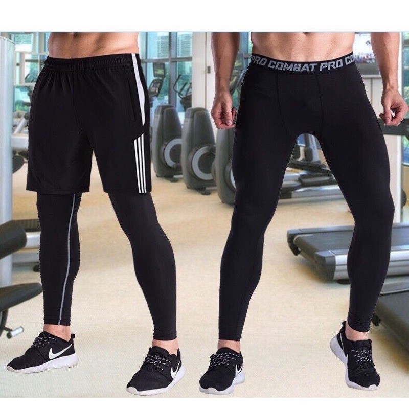 QUẦN GIỮ NHIỆT COMBAT PRO NAM DÁNG ĐÙI TẬP GYM CHƠI THỂ THAO | BigBuy360 - bigbuy360.vn