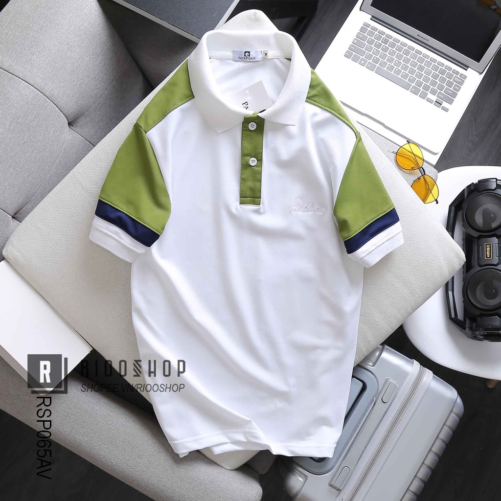 Áo polo form rộng nam, áo phông nam có cổ polo đẹp tay ngắn có size lớn big size phối 2 màu PH RSP065AV Riooshop | BigBuy360 - bigbuy360.vn