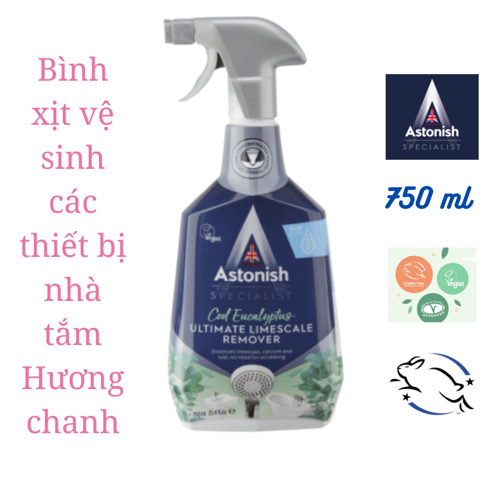 Bình xịt vệ sinh các thiết bị nhà tắm hương chanh Astonish C6940 - 750ml