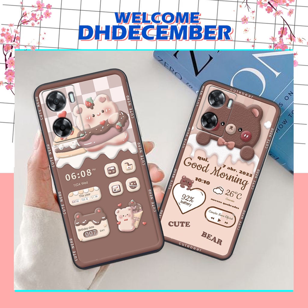Ốp lưng Oppo A57 2022 / A77 4G / A77S BẢO VỆ CAMERA in hình 3D GẤU HỒNG-GẤU BE3R -XINH XẺO CỰC ĐẸP