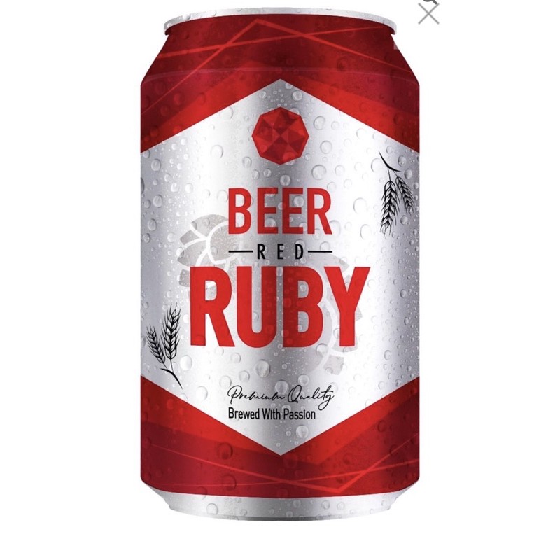 Thùng bia Red Ruby 24 lon x330ml