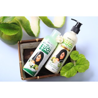 Combo gội - xả kích thích mọc tóc và ngăn ngừa rụng tinh chất bưởi Lucky Star
