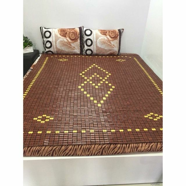 Chiếu trúc/ chiếu tre 1,6*2m hạt nâu, hạt vàng, có viền, không viền [đúng kích thước]
