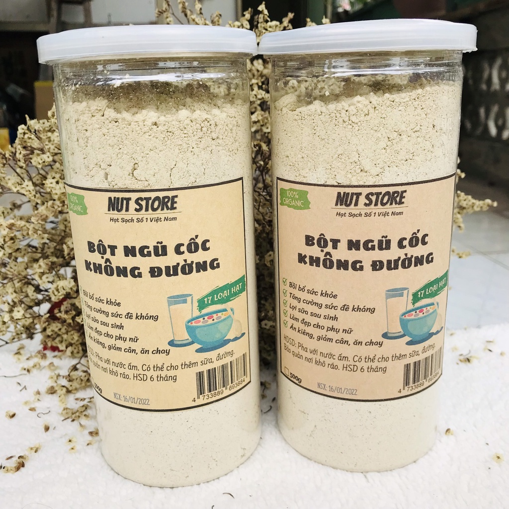 Bột ngũ cốc dinh dưỡng không đường Nut Store 500g - ăn kiêng, giảm cân, lợi sữa