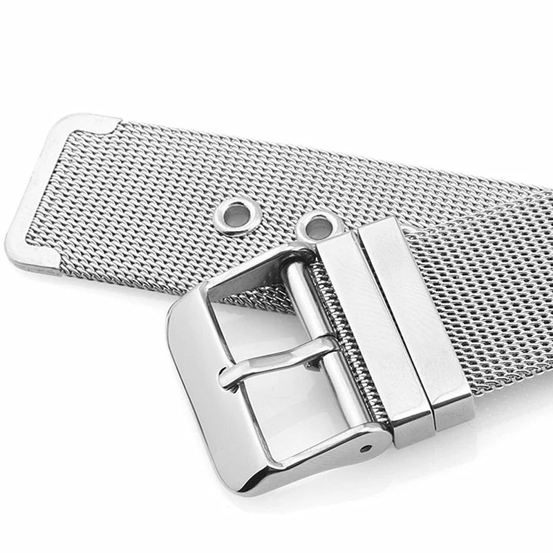 Dây Đeo Tay Thay Thế Bằng Thép Không Gỉ Dạng Lưới Kích Thước 18mm / 20mm / 22mm / 24mm