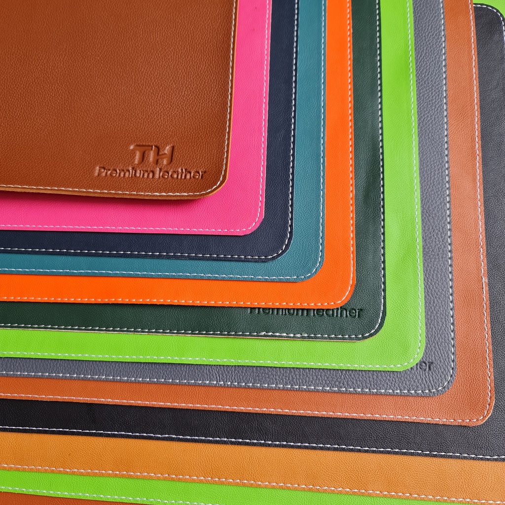 Thảm da, tấm lót da trải bàn làm việc TH Deskpad kiêm bàn di chuột mouse pad da size lớn  60x120,50x100