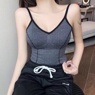 Áo bra khoét lưng eo croptop có đệm