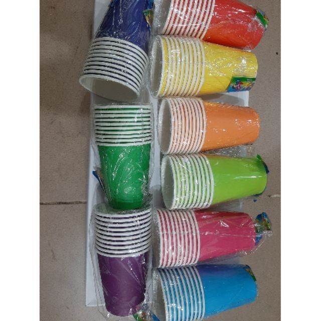 set 10 Cốc giấy màu sắc(sẵn hàng)