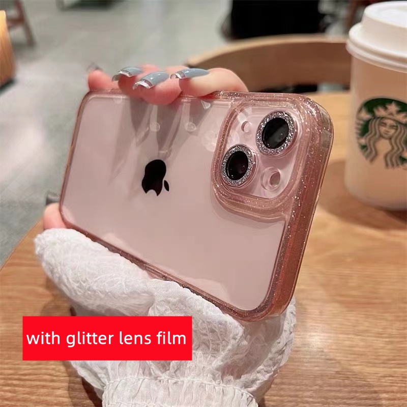 Ốp Điện Thoại Cứng Chống Sốc Phối Kim Tuyến Lấp Lánh Cho iPhone 14 plus 13 12 11 Pro max