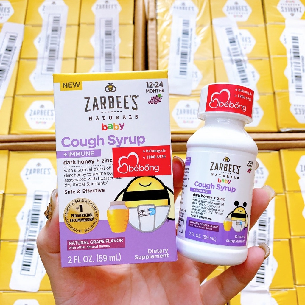 Siro ho tăng đề kháng Zarbee tím 59ml