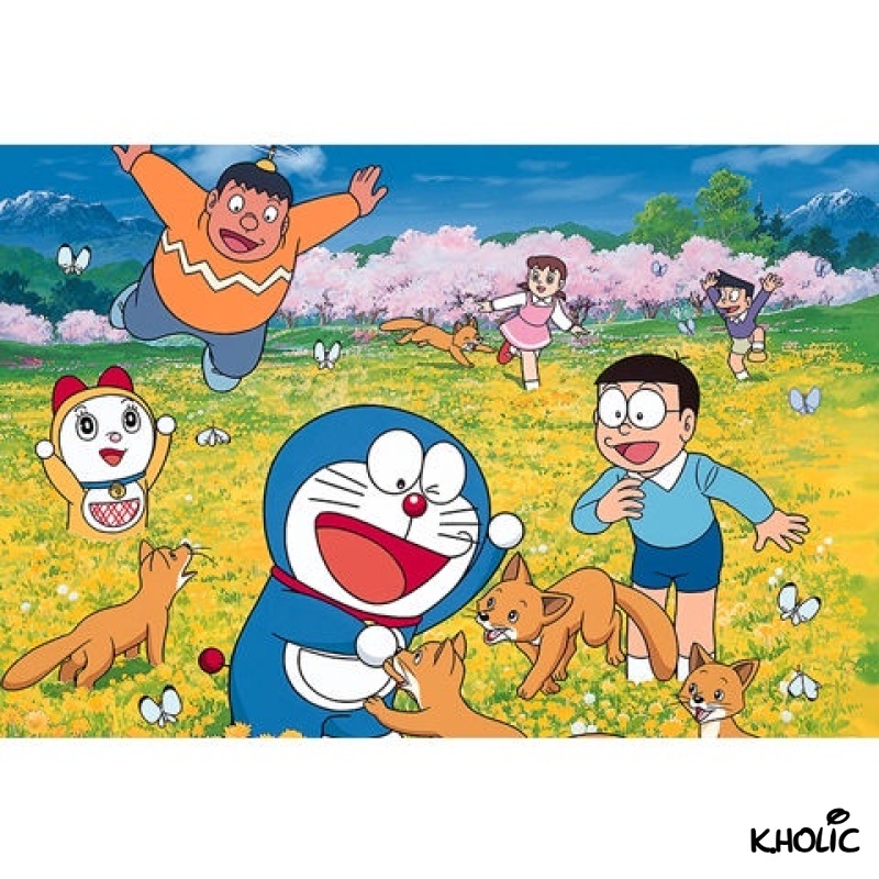 Doraemon Bộ Xếp Hình 300 / 500 / 1000 Mảnh Ghép Hình Bằng Gỗ
