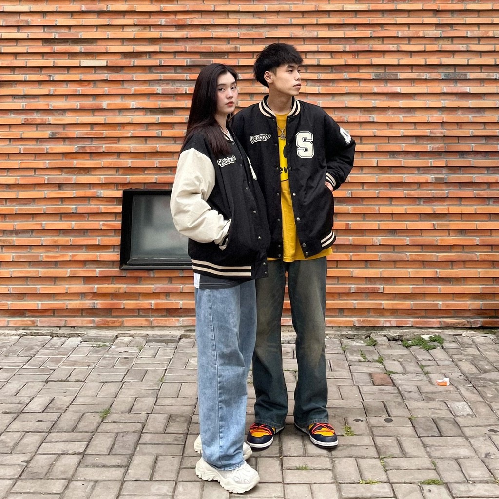 Áo khoác bomber "CREW" - Đen | BigBuy360 - bigbuy360.vn