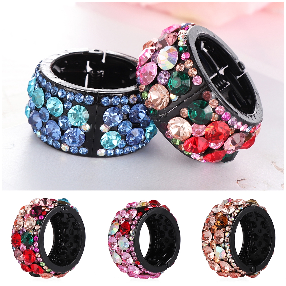 Kẹp tóc đính đá tạo kiểu tóc đuôi ngựa xinh xắn