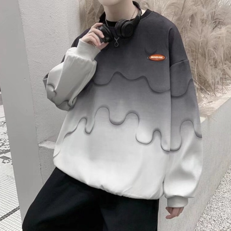 Áo sweater màu nhuộm phong cách harajuku thời trang đường phố 2022 cho nam và nữ