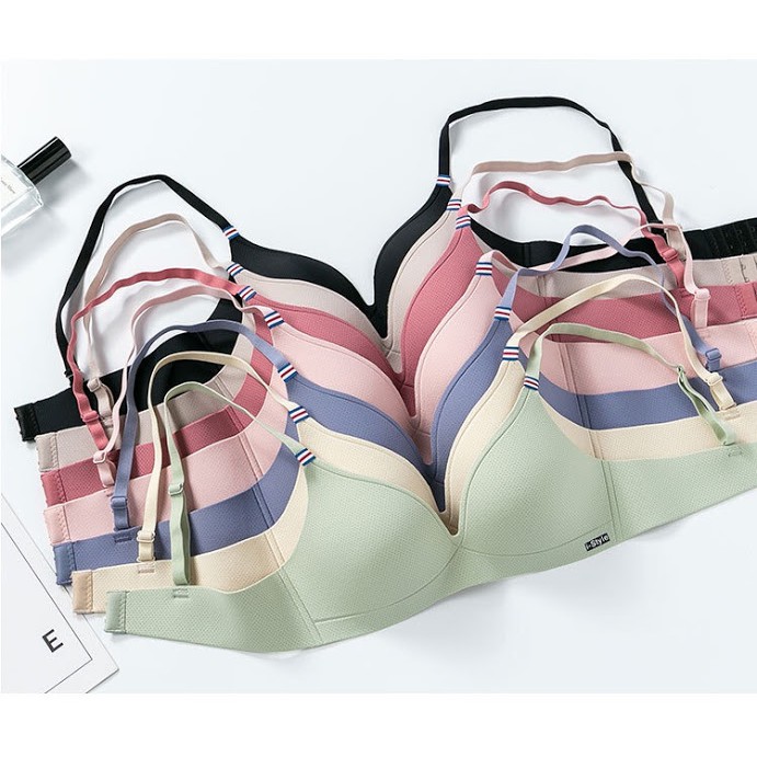 Áo ngực Nhật mỏng nhẹ siêu mát - Áo lót không gọng su đúc thông hơi mát lạnh màu da hồng đen xám xanh size 34, 36, 38 | BigBuy360 - bigbuy360.vn