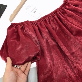 SET ÁO VOAN ĐỎ VÀ QUẦN ĐỦI TRẮNG