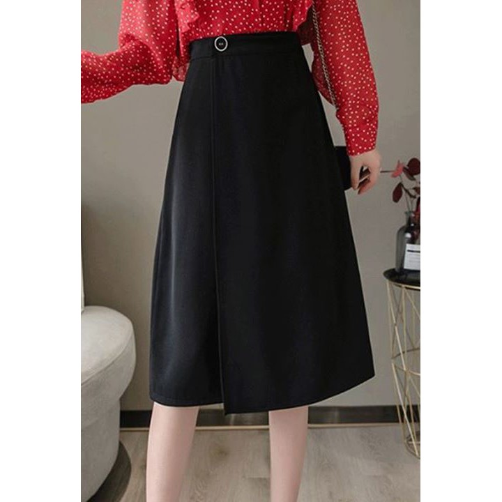 CV116- CHÂN VÁY CHỮ A ĐẮP 2 TÀ TRƯỚC