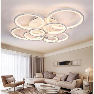 Đèn ốp trần trang trí đèn âm trần cánh tròn olympic v4 tt4 gồm 3 chế độ ánh sáng, có điều khiển từ xa tiện dụng v168