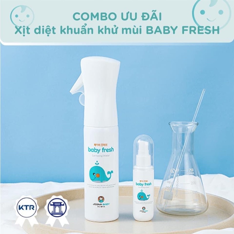 Bình xịt diệt khuẩn Baby Fresh JOONA BABY khử mùi an toàn cho bé