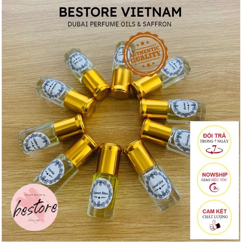 Tinh dầu nước hoa Dubai mini dành cho nữ ngọt ngào, thơm lâu 3ml|20 mùi lựa chọn|Bestore Vietnam