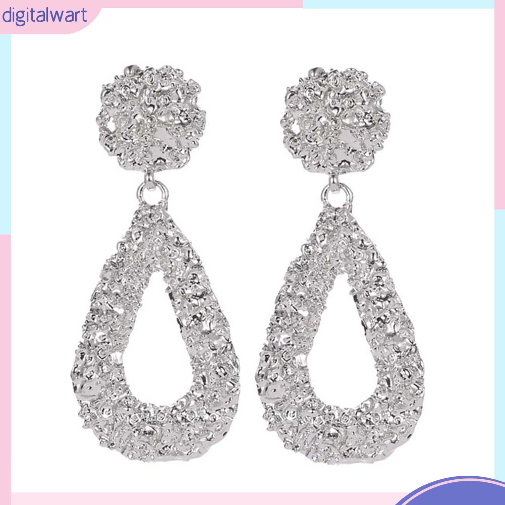 Đôi Khuyên Tai Thiết Kế Hình Giọt Nước Đính Đá Quý Nhân Tạo Lấp Lánh Sang Trọng Cá Tính Dành Cho Nữ