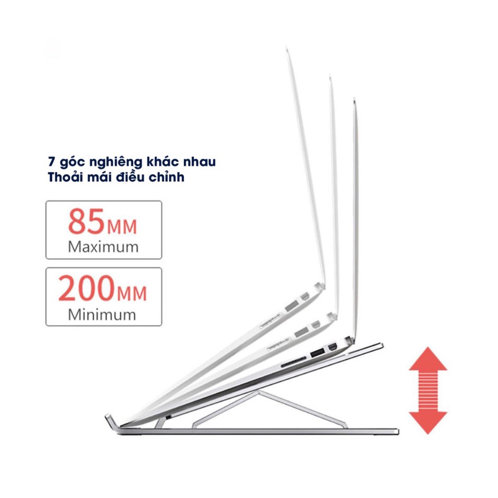 Giá Đỡ Tản Nhiệt Cho Laptop KUNBE Bằng Hợp Kim Nhôm Điều Chỉnh Góc Nghiêng Linh Động