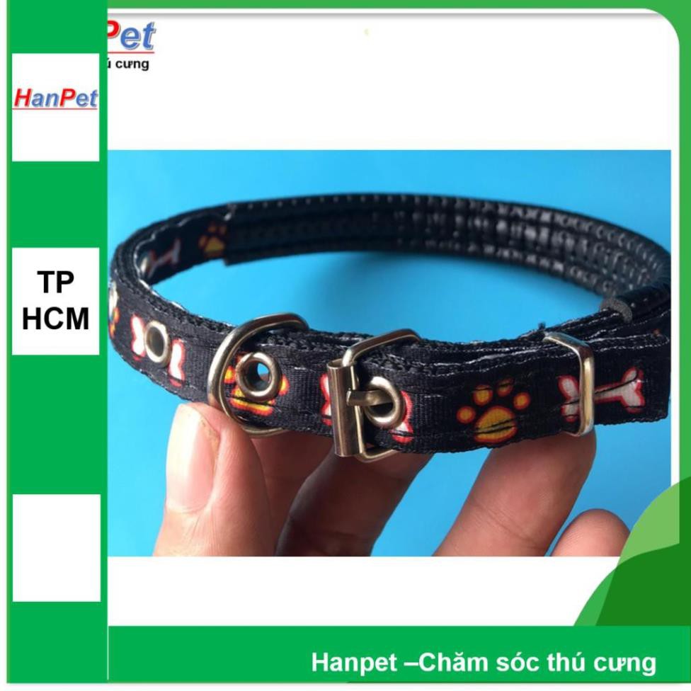 Hanpet.GV- Vòng cổ chó 5- 12 kg , kiểu DÂY LƯNG NỮ, loại có đệm cổ (- 334)