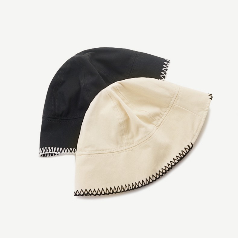 Nón bucket LINJW bằng vải cotton phong cách cách người câu cá Hàn Quốc dành cho nam nữ 2021