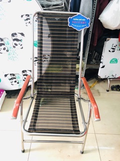 Ghế bố xếp inox (ko gác chân )