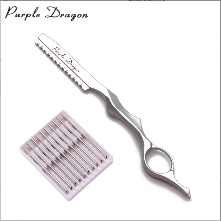 Set 10 Lưỡi Cắt Tóc Một Mặt Bằng Thép Không Gỉ Chuyên Dụng Cho Tiệm Cắt Tóc