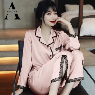 Đồ bộ nữ pijama đồ ngủ nữ dài tay lụa cao cấp