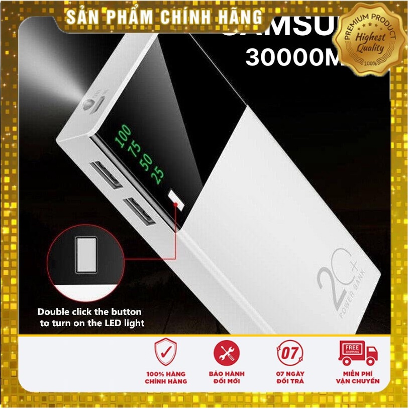 PIN SẠC DỰ PHÒNG 30000MAH HIỂN THỊ DUNG LƯỢNG PIN - SẠC CỰC NHANH CHO TẤT CẢ CÁC LOẠI ĐIỆN THOẠI |Tuanboutique