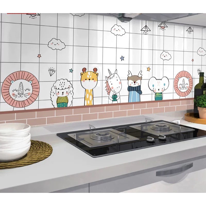 1 Mét Decal Dán Bếp Tráng Nhôm 60cm Rộng Có Keo - Tự Chọn 01 DB001