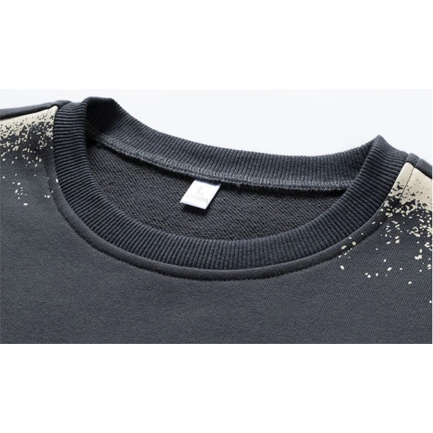 Áo thun sweater tay dài cổ tròn in hình cá tính thời trang thu đông mới dễ phối đồ cho nam