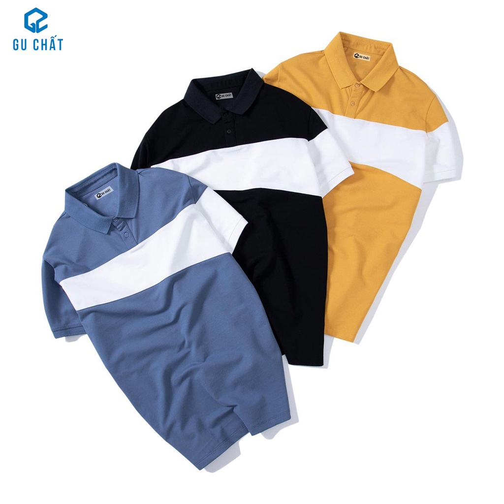 Áo Polo Nam Phối Cổ Bẻ GU CHẤT Vải Cá Sấu Cotton Xuất Xịn, Chuẩn Form Trẻ Trung, Thanh Lịch GUPL02