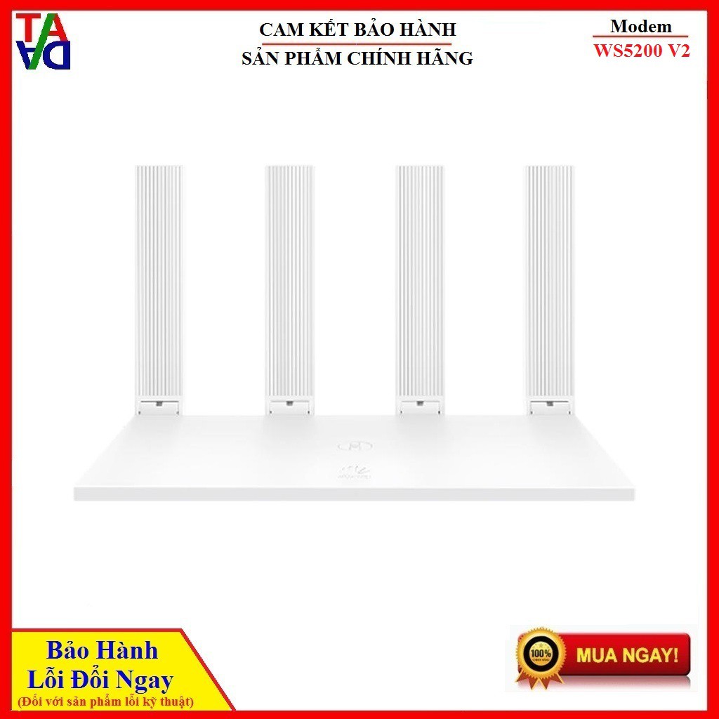 [Mã 159ELSALE hoàn 7% đơn 300K] Bộ Phát Wifi Huawei WS5200 V2 Chuẩn N Tốc Độ AC1200 Dual - Hàng Chính Hãng