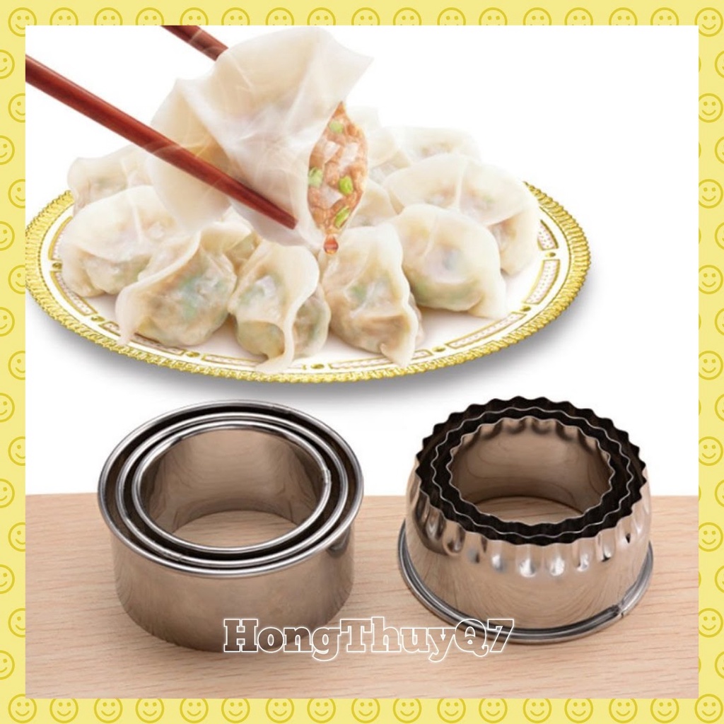 Khuôn tròn, viền hoa cắt bánh quy /13.23/- HongThuyQ7