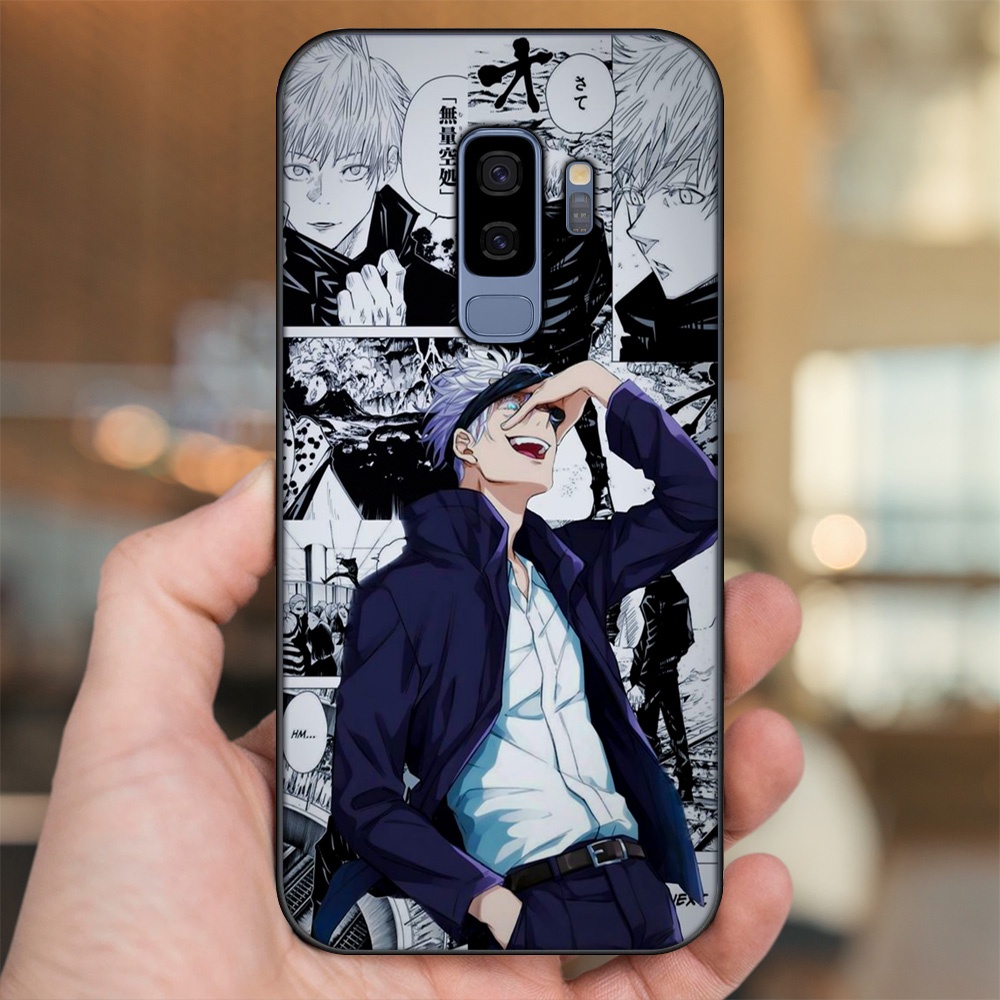 Ốp lưng Samsung S9 Plus viền đen in hình Satoru Jujutsu Kaisen