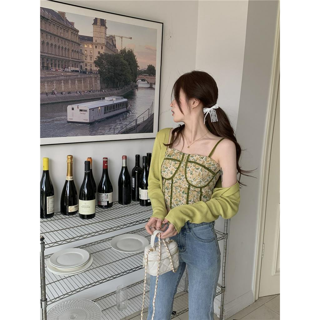 Áo Khoác Cardigan Dệt Kim Hoa Dài Tay Thời Trang Sành Điệu 61756