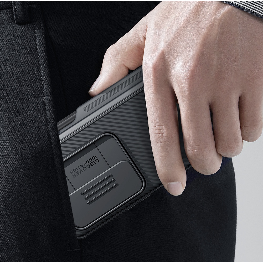 Ốp lưng Samsung Z Fold 4 có ống đựng bút NILLKIN CamShield Ống kính trượt Bảo vệ máy ảnh ốp lưng cho Samsung Galaxy Z Fold 4 5G