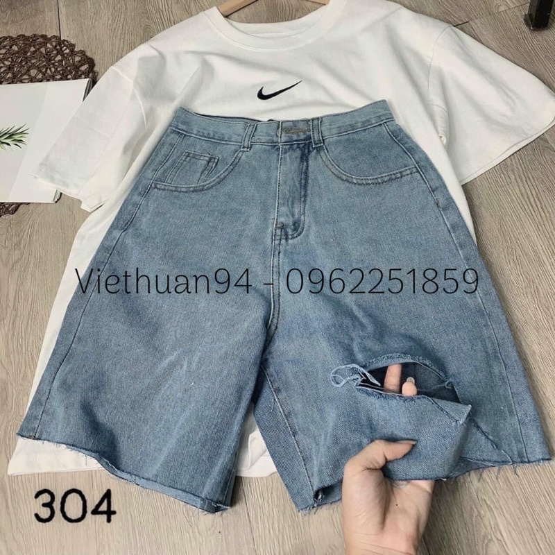 Quần bò ngố rách nhẹ phom chuẩn sịn kèm ảnh thật