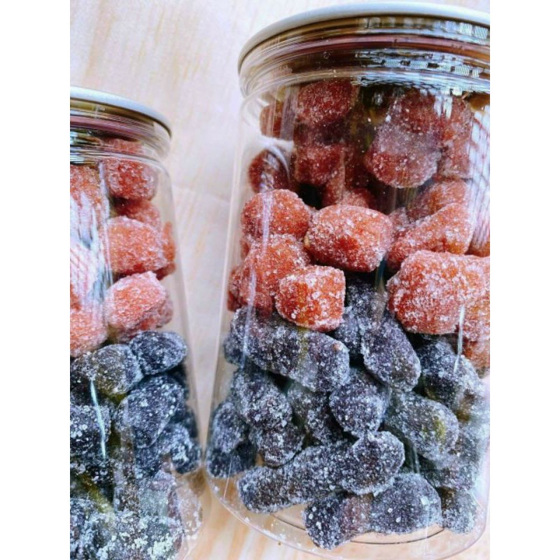 1 hủ pet 300gr kẹo dẻo dâu tây dâu tằm