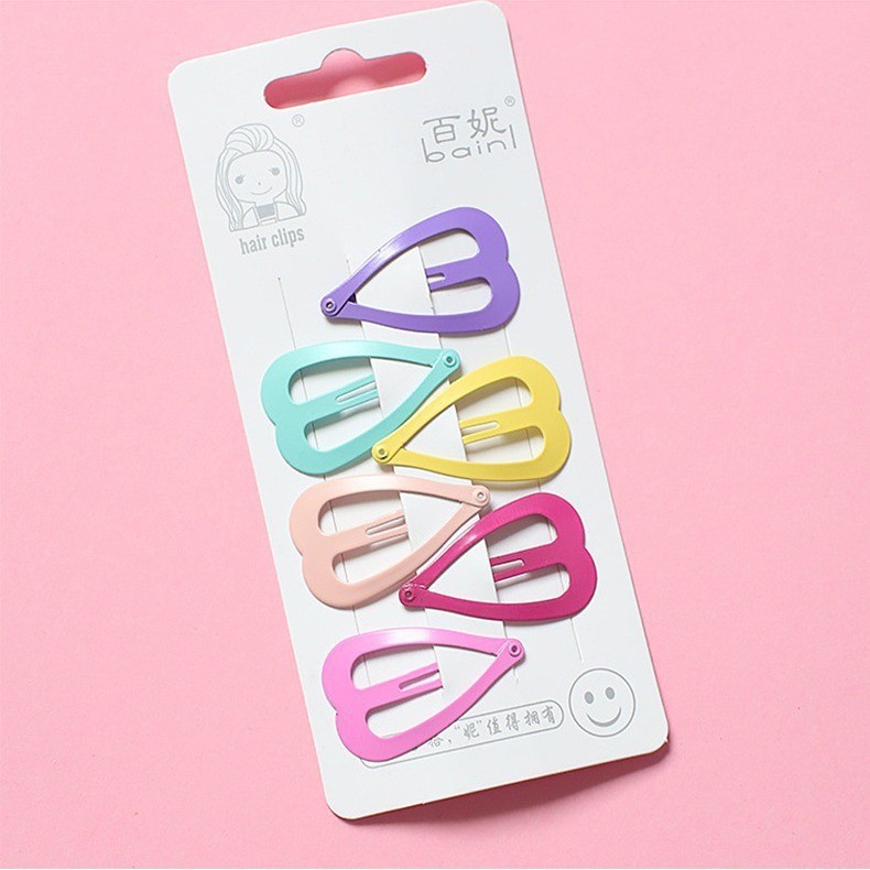 Set 6 kẹp tóc cho bé hình sao sắc màu cực đáng yêu mã PK-007