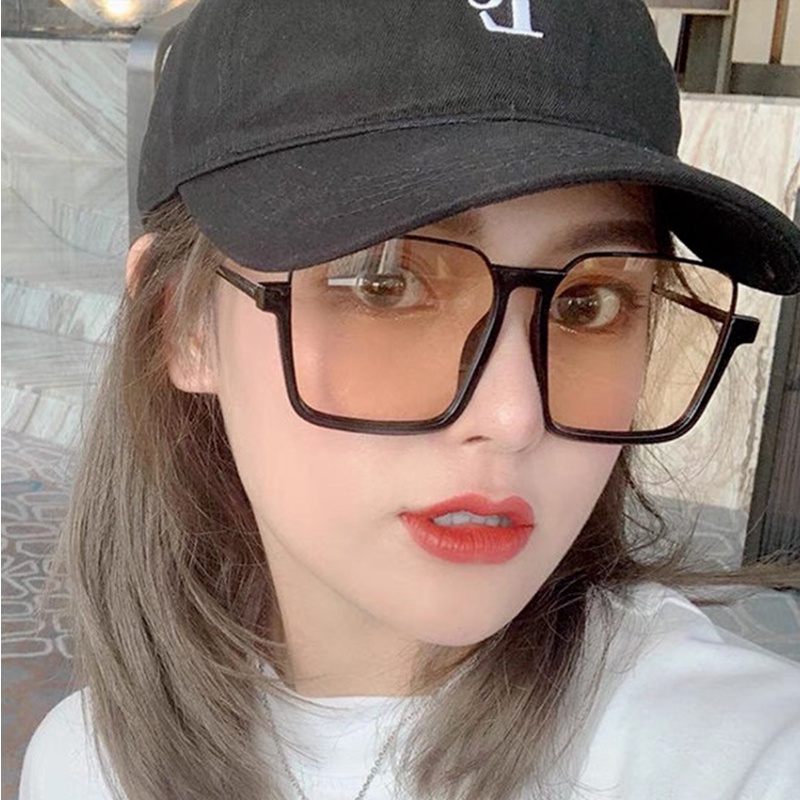 Kính mát gọng vuông kim loại phong cách Hàn Quốc phong cách cổ điển cho nữ